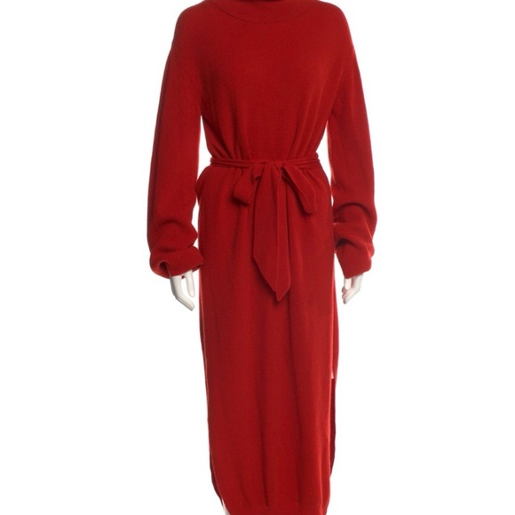 Nanushka Turtleneck Long Dress, Size S, color red - Picture 5 of 5